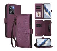 bojioderf Compatible avec OnePlus Nord N20 SE/Nord N300,Compatible avec Oppo A57 (E) / A57s / A77 / K10 5G / A97 5G Étui en Cuir PU avec Support magnétique et Portefeuille Violet