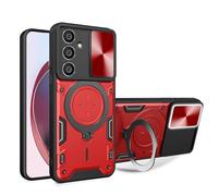 bojioderf Compatible avec Samsung Galaxy A05s 4G Coque,Compatible avec Samsung Galaxy A05s 4G 2023 SM-A057 Support magnétique Kickstand [Hard PC+TPU] 2 en 1 Red