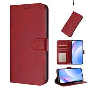 bojioderf Coque Compatible avec Infinix Hot 10i 4G X659B,Compatible avec Infinix Hot 10i 4G X659B Cuir PU Fente pour Cartes Portefeuille Fermoir magnétique Red