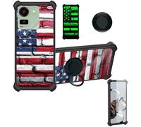 bojioderf Coque Compatible pour AI+ Pulse Coque Étui [avec Trempé 9H Protection D'écran] Case Support de Bague PC + Silicone YGH-GQ