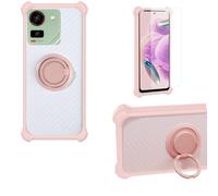 bojioderf Coque Compatible pour AI+ Pulse Coque Étui [avec Trempé 9H Protection D'écran] Case Support de Bague PC + Silicone CSKB-Fen