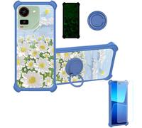 bojioderf Coque Compatible pour AI+ Pulse Coque Étui [avec Trempé 9H Protection D'écran] Case Support de Bague PC + Silicone YGL-CJ