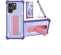 bojioderf Coque Compatible pour Coolpad Cool 40 Coque Étui Case Cover Hybride [avec Protection d'écran en Verre trempé] [Support magnétique Pliable] Violet