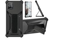 bojioderf Coque Compatible pour Crosscall Stellar M6 Coque Étui Case Cover Hybride [avec Protection d'écran en Verre trempé] [Support magnétique Pliable] Noir