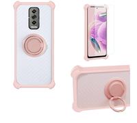 bojioderf Coque Compatible pour Doogee Blade 10 Ultra Coque Étui [avec Trempé 9H Protection D'écran] Case Support de Bague PC + Silicone CSKB-Fen