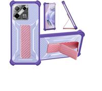 bojioderf Coque Compatible pour Doogee Blade GT Pro Coque Étui Case Cover Hybride [avec Protection d'écran en Verre trempé] [Support magnétique Pliable] Violet