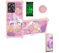 bojioderf Coque Compatible pour Doogee Blade GT Ultra Coque Étui [avec Trempé 9H Protection D'écran] Case Support de Bague PC + Silicone JSF-DJS