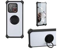 bojioderf Coque Compatible pour Emporia Smart.7 Lite Coque Étui [avec Trempé 9H Protection D'écran] Case Support de Bague PC + Silicone CSKB-HEI