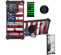 bojioderf Coque Compatible pour Emporia Smart.ME7 Coque Étui [avec Trempé 9H Protection D'écran] Case Support de Bague PC + Silicone YGH-GQ