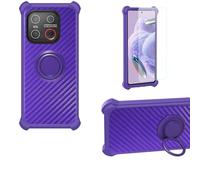 bojioderf Coque Compatible pour Emporia Smart.ME7 Coque Étui [avec Trempé 9H Protection D'écran] Case Support de Bague PC + Silicone TZZH-ZI