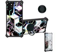 bojioderf Coque Compatible pour Energizer U506S Coque Étui [avec Trempé 9H Protection D'écran] Case Support de Bague PC + Silicone IMDH-HS