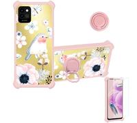 bojioderf Coque Compatible pour Energizer U506S Coque Étui [avec Trempé 9H Protection D'écran] Case Support de Bague PC + Silicone DJF-XPN