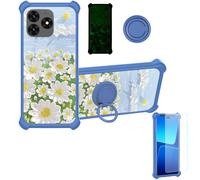 bojioderf Coque Compatible pour Hammer Blade Va 5G Coque Étui [avec Trempé 9H Protection D'écran] Case Support de Bague PC + Silicone YGL-CJ