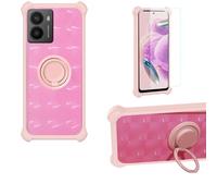bojioderf Coque Compatible pour Hmd Fusion X1 Coque Étui [avec Trempé 9H Protection D'écran] Case Support de Bague PC + Silicone TZZH-Fen