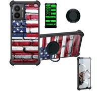 bojioderf Coque Compatible pour Hmd Fusion X1 Coque Étui [avec Trempé 9H Protection D'écran] Case Support de Bague PC + Silicone YGH-GQ