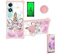 bojioderf Coque Compatible pour Honor Play9C Nic-Lx3P Coque Étui [avec Trempé 9H Protection D'écran] Case Support de Bague PC + Silicone JSF-JJS