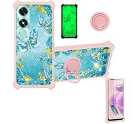 bojioderf Coque Compatible pour Honor Play9C Nic-Lx3P Coque Étui [avec Trempé 9H Protection D'écran] Case Support de Bague PC + Silicone JSF-YHD