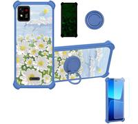 bojioderf Coque Compatible pour Konrow TOUCH55 Plus Coque Étui [avec Trempé 9H Protection D'écran] Case Support de Bague PC + Silicone YGL-CJ