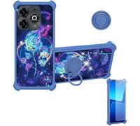 bojioderf Coque Compatible pour Lagenio A11 Coque Étui [avec Trempé 9H Protection D'écran] Case Support de Bague PC + Silicone IMDL-LMG