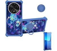bojioderf Coque Compatible pour Lagenio A12 Pro Coque Étui [avec Trempé 9H Protection D'écran] Case Support de Bague PC + Silicone IMDL-LMG