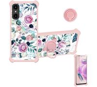 bojioderf Coque Compatible pour Logicom Comet Coque Étui [avec Trempé 9H Protection D'écran] Case Support de Bague PC + Silicone IMDF-HUA3