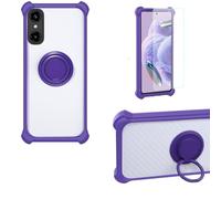 bojioderf Coque Compatible pour Logicom Comet Coque Étui [avec Trempé 9H Protection D'écran] Case Support de Bague PC + Silicone CSKB-ZI