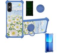 bojioderf Coque Compatible pour Logicom Comet Coque Étui [avec Trempé 9H Protection D'écran] Case Support de Bague PC + Silicone YGL-CJ