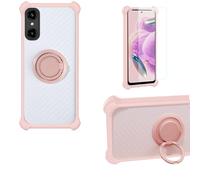 bojioderf Coque Compatible pour Logicom Comet Coque Étui [avec Trempé 9H Protection D'écran] Case Support de Bague PC + Silicone CSKB-Fen