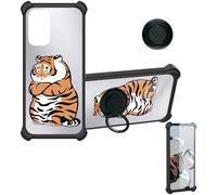 bojioderf Coque Compatible pour Logicom Elio Coque Étui [avec Trempé 9H Protection D'écran] Case Support de Bague PC + Silicone DYH-PH