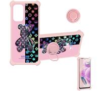 bojioderf Coque Compatible pour Logicom Elio Coque Étui [avec Trempé 9H Protection D'écran] Case Support de Bague PC + Silicone IMDF-JXX