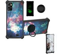 bojioderf Coque Compatible pour Logicom Five Pro 32 Coque Étui [avec Trempé 9H Protection D'écran] Case Support de Bague PC + Silicone YGH-YH