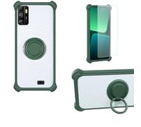 bojioderf Coque Compatible pour Logicom Five Pro 32 Coque Étui [avec Trempé 9H Protection D'écran] Case Support de Bague PC + Silicone CSKB-LV