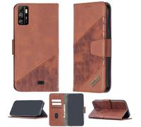 bojioderf Coque Compatible pour Logicom Five Pro 32 Coque Étui Housse Case Support [avec Trempé 9H Protection D'écran] BF04 Brown