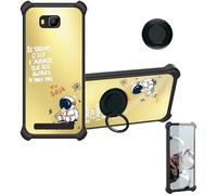 bojioderf Coque Compatible pour Logicom Wave 2 Coque Étui [avec Trempé 9H Protection D'écran] Case Support de Bague PC + Silicone DJH-YHY