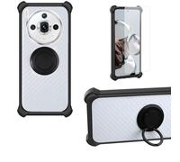bojioderf Coque Compatible pour Nubia Z60S Pro Coque Étui [avec Trempé 9H Protection D'écran] Case Support de Bague PC + Silicone CSKB-HEI