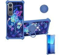bojioderf Coque Compatible pour OnePlus Nord Ce4 Lite 5G Coque Étui [avec Trempé 9H Protection D'écran] Case Support de Bague PC + Silicone IMDL-LMG