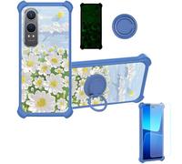 bojioderf Coque Compatible pour OnePlus Nord Ce4 Lite 5G Coque Étui [avec Trempé 9H Protection D'écran] Case Support de Bague PC + Silicone YGL-CJ