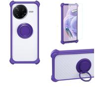 bojioderf Coque Compatible pour Poco F7 Pro Coque Étui [avec Trempé 9H Protection D'écran] Case Support de Bague PC + Silicone CSKB-ZI