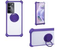 bojioderf Coque Compatible pour Realme C73 5G Rmx3945 Coque Étui [avec Trempé 9H Protection D'écran] Case Support de Bague PC + Silicone CSKB-ZI