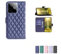 bojioderf Coque Compatible pour Realme GT 7T Coque Étui Housse Case Support [avec Trempé 9H Protection D'écran] XXF Blue