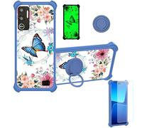 bojioderf Coque Compatible pour Sky Devices Elite P55 Pro Coque Étui [avec Trempé 9H Protection D'écran] Case Support de Bague PC + Silicone YGL-LHD