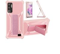 bojioderf Coque Compatible pour Sky Devices Elite P55 Pro Coque Étui Case Cover Hybride [avec Protection d'écran en Verre trempé] [Support magnétique Pliable] Rose