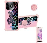 bojioderf Coque Compatible pour SPC Discovery 3 SE Coque Étui [avec Trempé 9H Protection D'écran] Case Support de Bague PC + Silicone IMDF-JXX