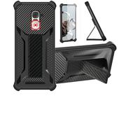 bojioderf Coque Compatible pour Swissvoice S510-C Coque Étui Case Cover Hybride [avec Protection d'écran en Verre trempé] [support magnétique Pliable] Noir
