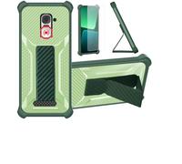 bojioderf Coque Compatible pour Swissvoice S510-M Coque Étui Case Cover Hybride [avec Protection d'écran en Verre trempé] [Support magnétique Pliable] Vert