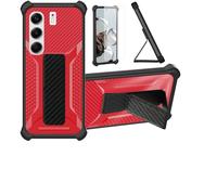 bojioderf Coque Compatible pour Tecno Camon 40 Pro Coque Étui Case Cover Hybride [avec Protection d'écran en Verre trempé] [Support magnétique Pliable] Rosa