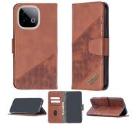 bojioderf Coque Compatible pour Vivo IQoo Z10 Turbo Pro V2453A Coque Étui Housse Case Support [avec Trempé 9H Protection D'écran] BF04 Brown