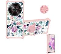 bojioderf Coque Compatible pour Zte Nubia Focus Z2455 Coque Étui [avec Trempé 9H Protection D'écran] Case Support de Bague PC + Silicone IMDF-HUA3