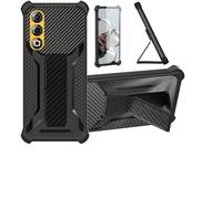 bojioderf Coque Compatible pour Zte Nubia Neo 3 GT 5g Z2465n Coque Étui Case Cover Hybride [avec Protection d'écran en Verre trempé] [Support magnétique Pliable] Noir