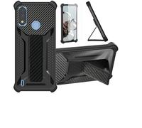bojioderf Coque pour Benco V60 Coque Étui Case Cover Hybride [avec Protection d'écran en Verre trempé] [Support magnétique Pliable] [givré résistant aux Empreintes digitales] Noir